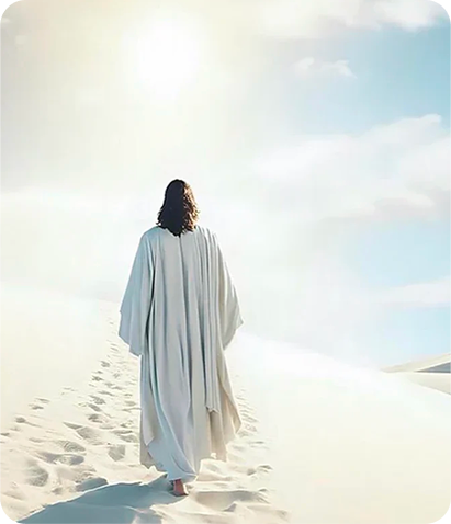 Jesus walking